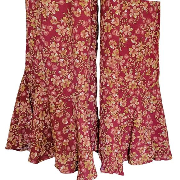 Kivari Quinn Tie Front Ruffle Jumpsuit Free People Capri Floral Jumpsuit - Picture 5 of 11